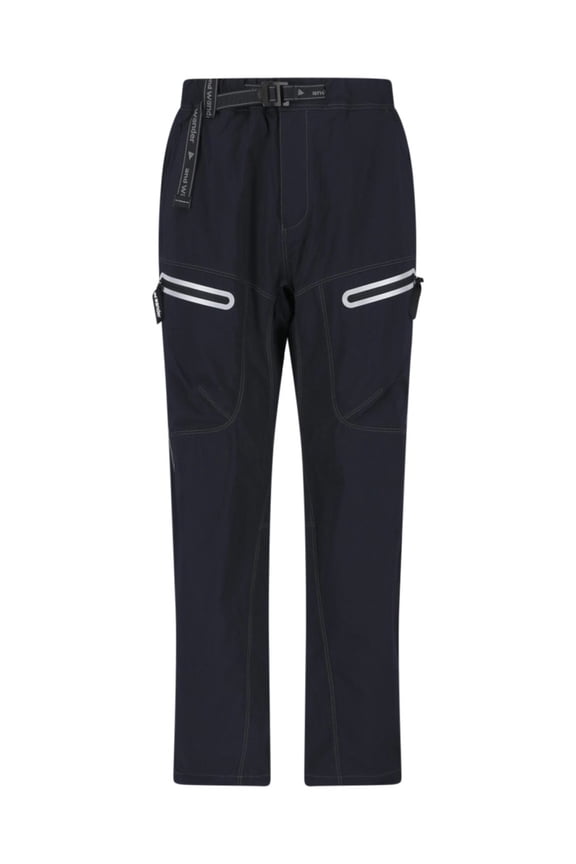 Black Water-Repellent Nylon Hike Elastic Trousers (Men's)