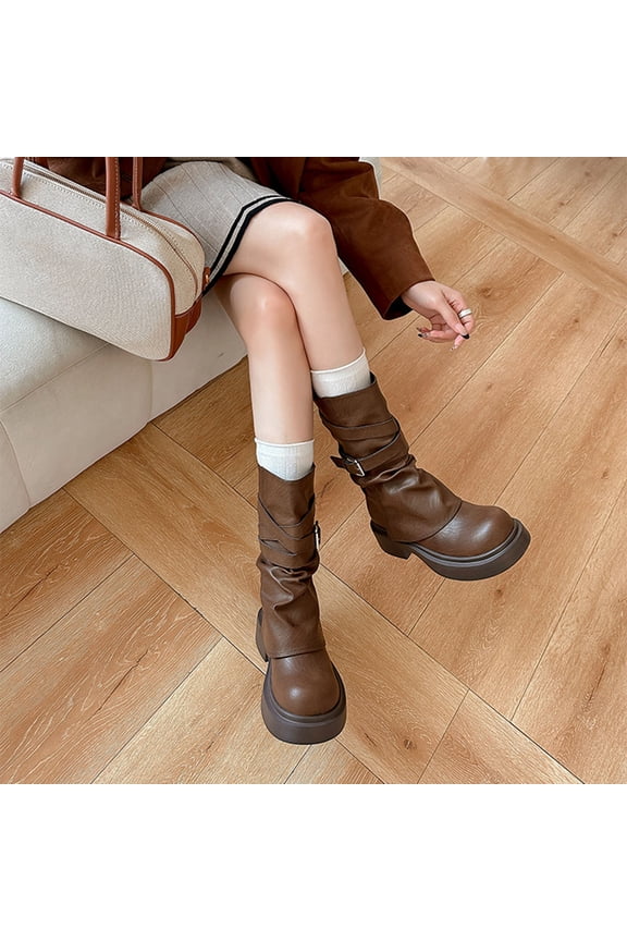 And Winter Pants Boots Stack Of Thick Soled Boots Long And Short Boots