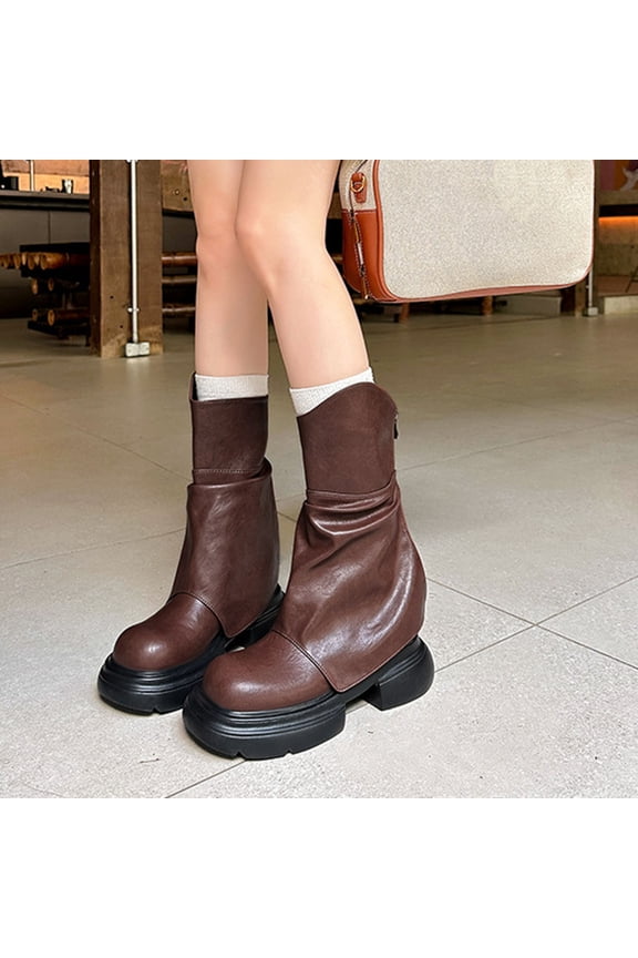 And Winter Pants Boots Stack Of Thick Soled Boots Long And Short Boots