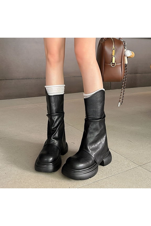 And Winter Pants Boots Stack Of Thick Soled Boots Long And Short Boots