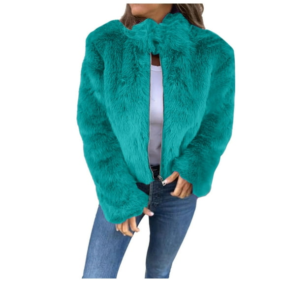 And Winter Women's High Necked Zipper Casual Jacket