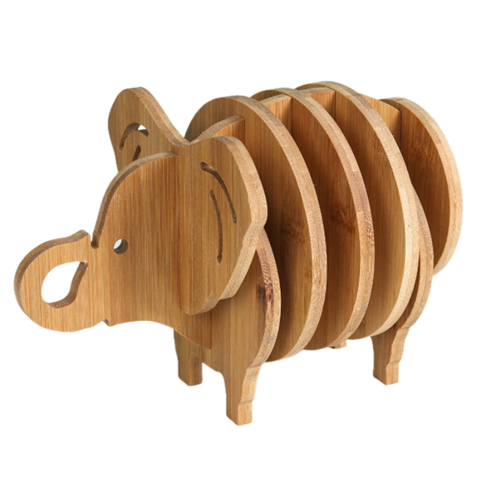 And Wood Three Animal Placemat Storage Table Decoration Pot Mat