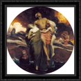 thumbnail image 1 of And the sea gave up 28x28 Large Black Ornate Wood Framed Canvas Art by Frederic Leighton, 1 of 2