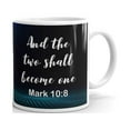 thumbnail image 1 of And the two Shall Become One Wedding Gifts Christian Bible Verse Coffee Tea Ceramic Mug Office Work Cup Gift 15oz, 1 of 3