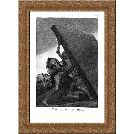 And they still won't go 24x18 Gold Ornate Wood Framed Canvas Art by Francisco Goya