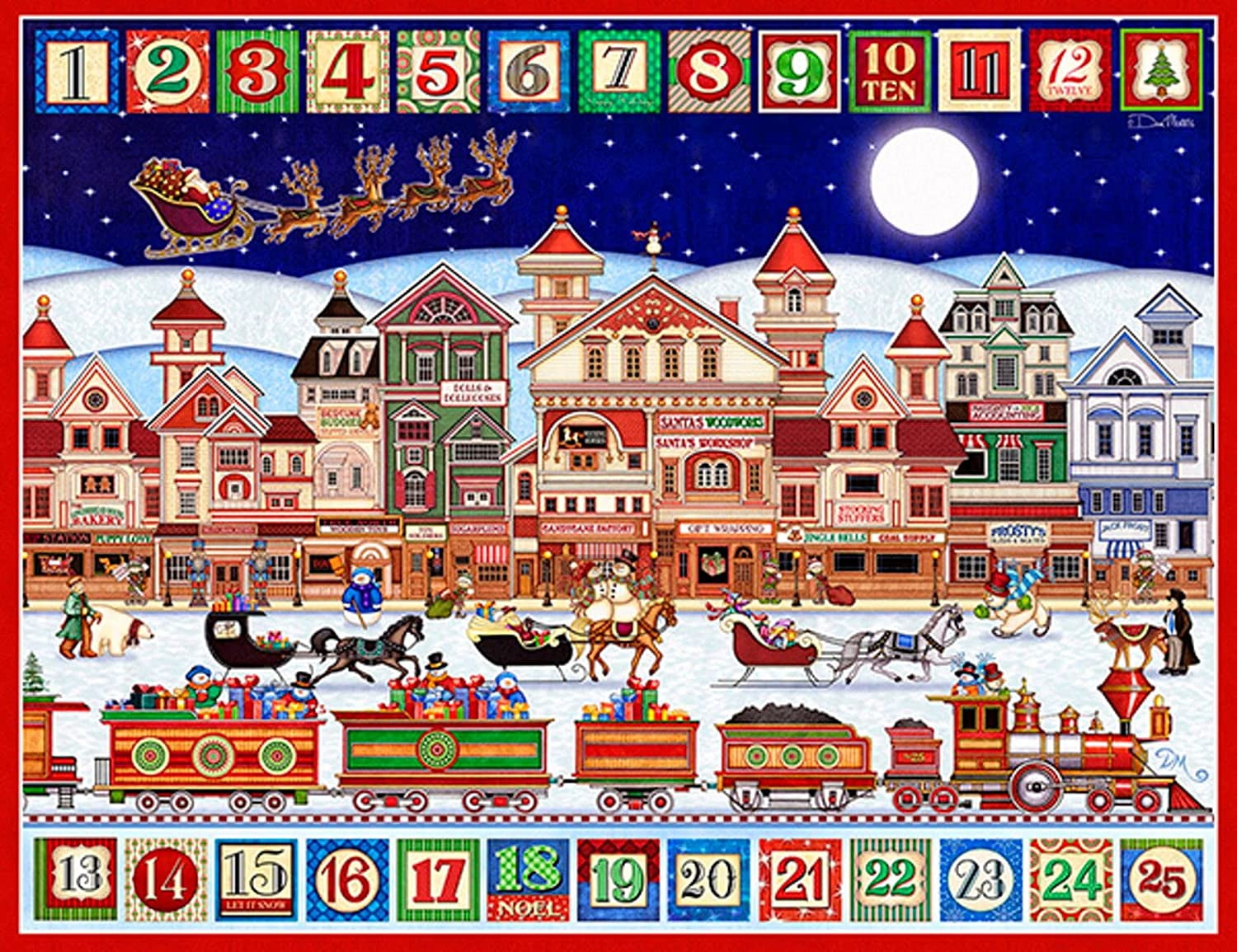And to All a Good Night 400 Piece Puzzle, Christmas Puzzles by Allied Products