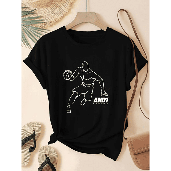 And1 Big Mens Street Hoodie Ball Graphic Sports Urban Fashion Unisex T-Shirt.PNG V50988 up to size 5XL