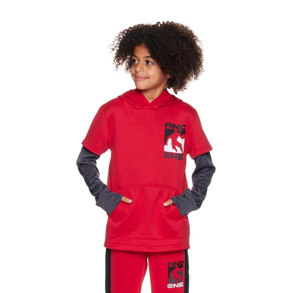 And1 Boys Hoopster Long Sleeve Hoodie, Sizes 4-18