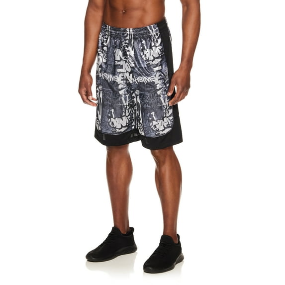 And1 Men's and Big Men's All Court Basketball Graffiti Shorts