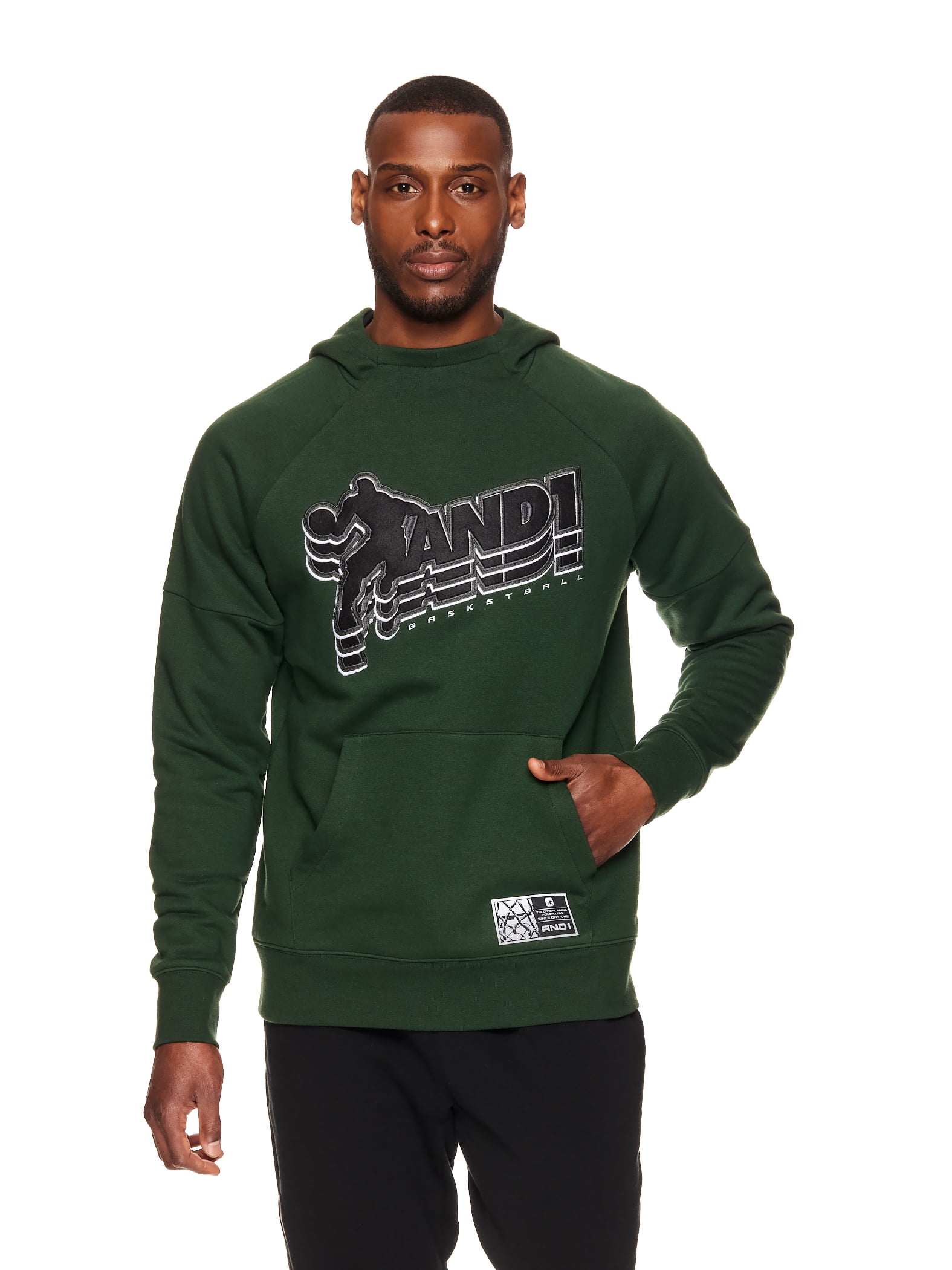 And1 Men's and Big Men's Baseline Hoodie, up to Sizes 5XL