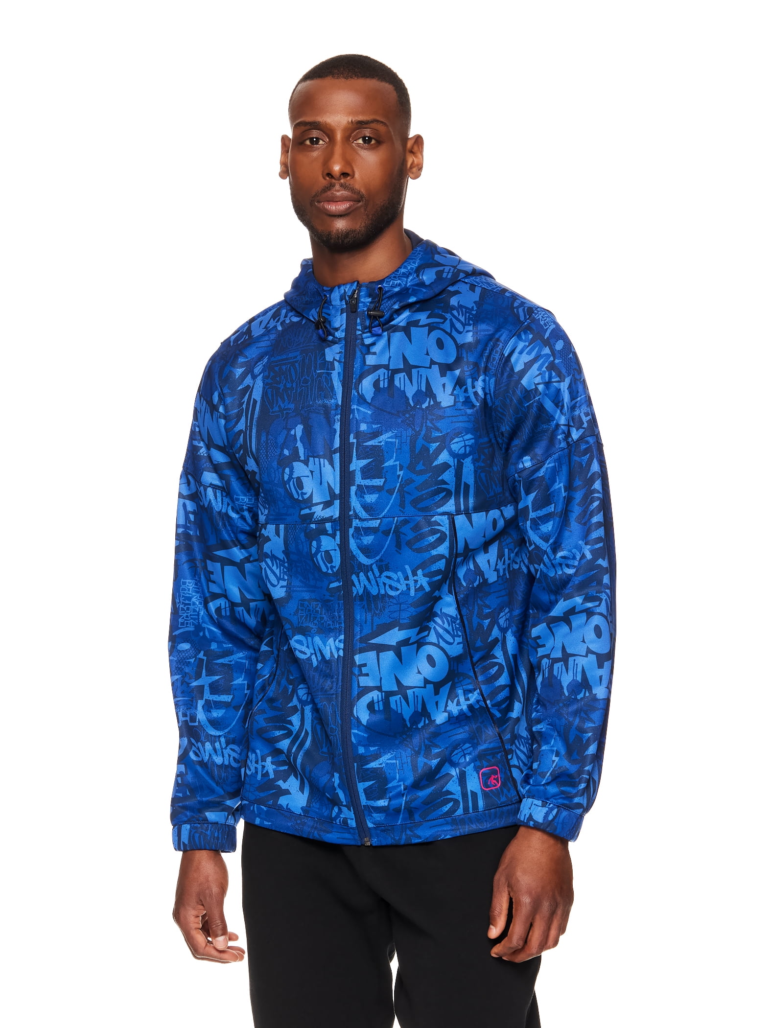 And1 Men's and Big Men's Jumpshot Graffiti Jacket, Sizes S And1 Men's and Big Men's Jumpshot Graffiti Jacket, Sizes S