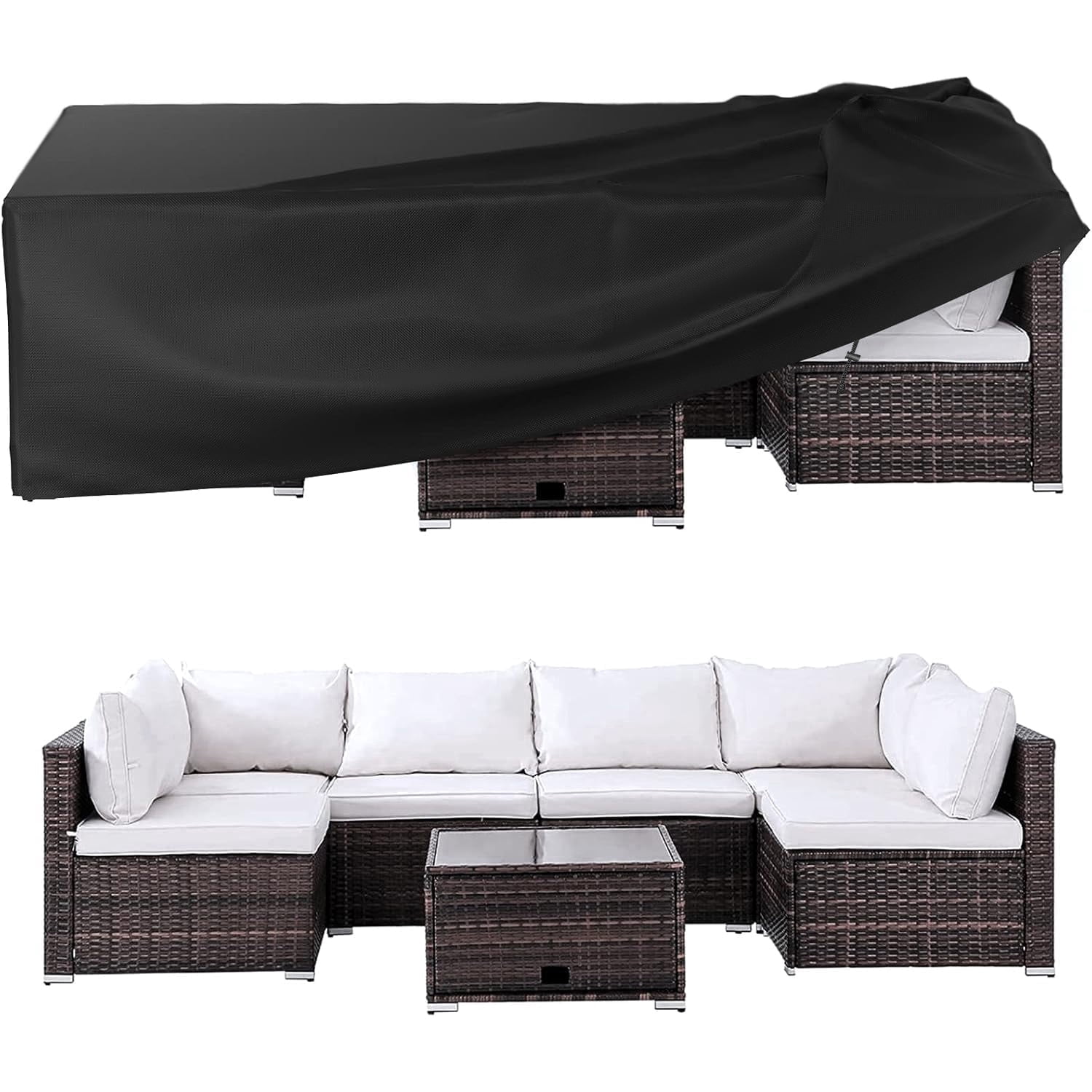 Patio Furniture Covers, Outdoor Furniture Cover Waterproof, General Purpose, Outside Table and Chair Covers, Heavy Duty Oxford Patio Table Cover for Outdoor Table Chair Sofa(70.86"L×47.24"W×29.13"H)