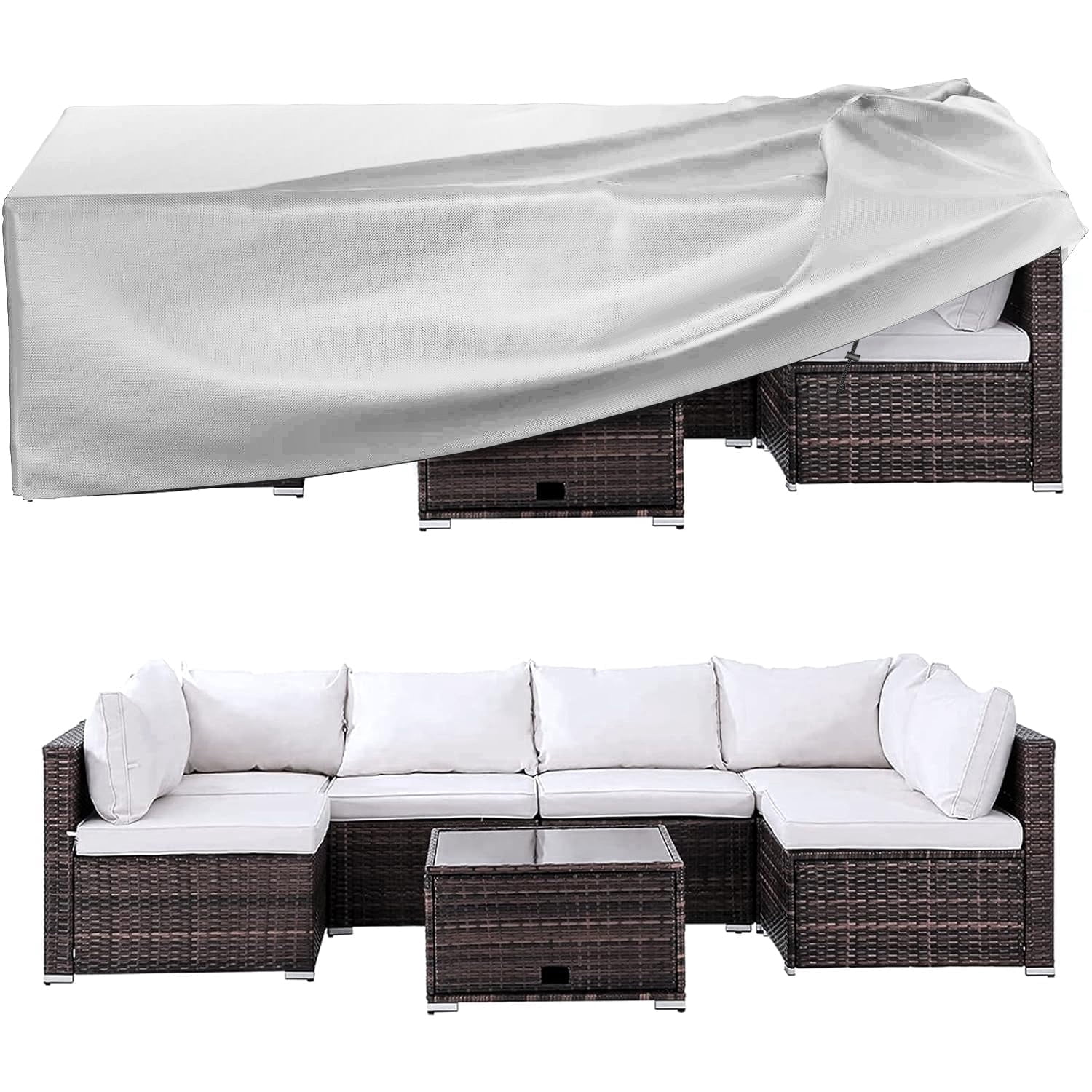 Patio Furniture Covers, Outdoor Furniture Cover Waterproof, General Purpose, Outside Table and Chair Covers, Heavy Duty Oxford Patio Table Cover for Outdoor Table Chair Sofa(70.86"L×47.24"W×29.13"H)