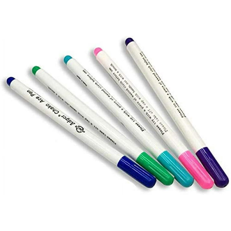 Andaa 10 Pcs Disappearing Ink Fabric Marker Pen Vanishing Air Erasable Pen  Water Erasable Pen For Sewing Creating Washable Art and Lettering,Temporary  Marking,Auto-Vanishing Pen for Cloth,5 Colors 