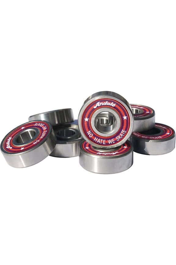 No Hate We Skate Bearings Single Set White