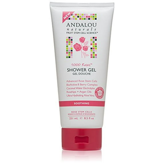 Andalou Naturals 1000 Roses Shower Gel, Soothing 8.50 oz