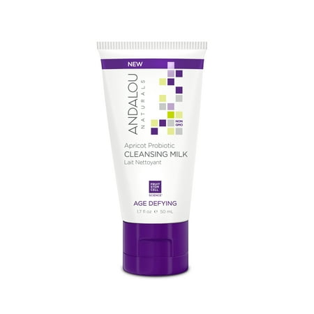 Andalou Naturals Age Defying Cleansing Milk, Apricot Probiotic, 1.7 Oz
