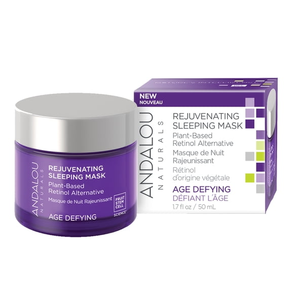 Andalou Naturals Age Defying Rejuvenating Facial Sleeping Mask, 1.7oz With Bakuchiol for aging skin