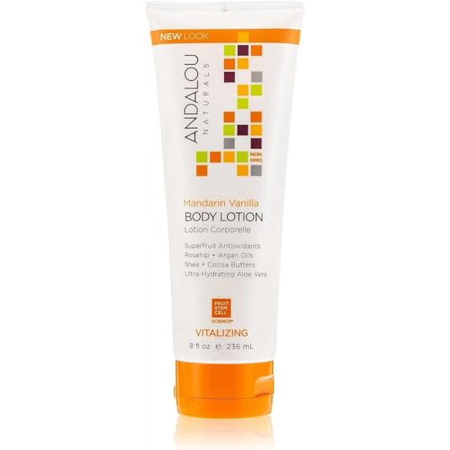 Andalou Naturals Body Lotion Ounce, Mandarin Vanilla Vitalizing, 8 Fl