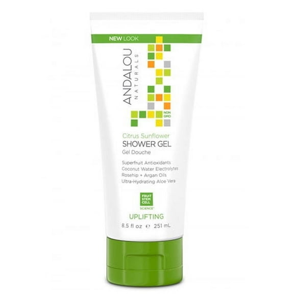 Andalou Naturals Body Uplifting Shower Gel, Citrus Sunflower, 8.5 Oz