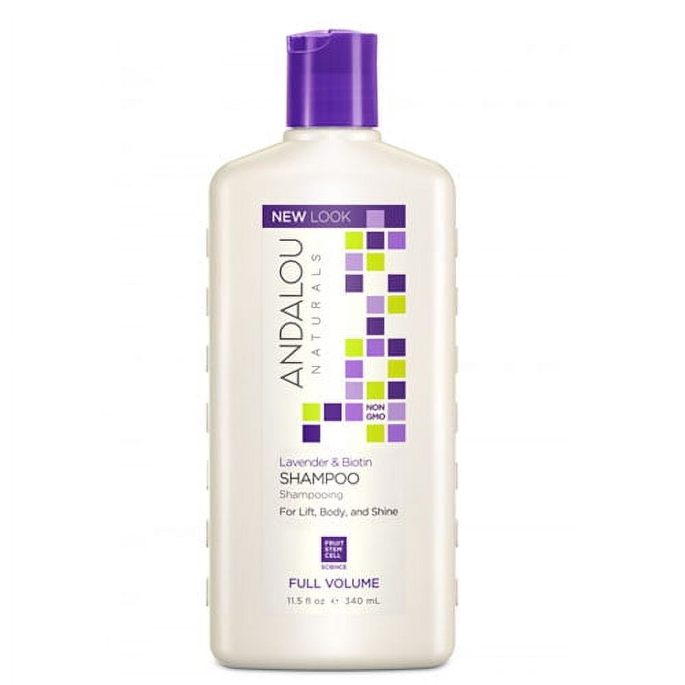 Andalou Naturals Full Volume Hair Shampoo, Lavendor And Biotin - 11.5 Oz, 2 Pack