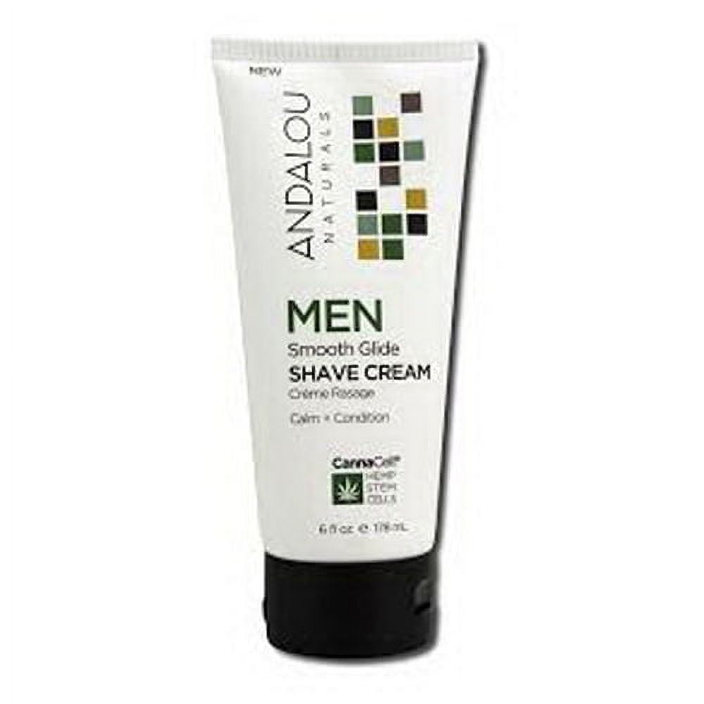 Andalou Naturals Men Smooth Glide Shave Cream, 6 Oz