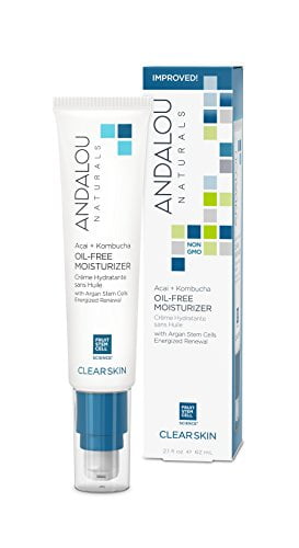Andalou Naturals Oil-Free Moisturizer, Acai + Kombucha, 2.1 fl oz (62 ml)