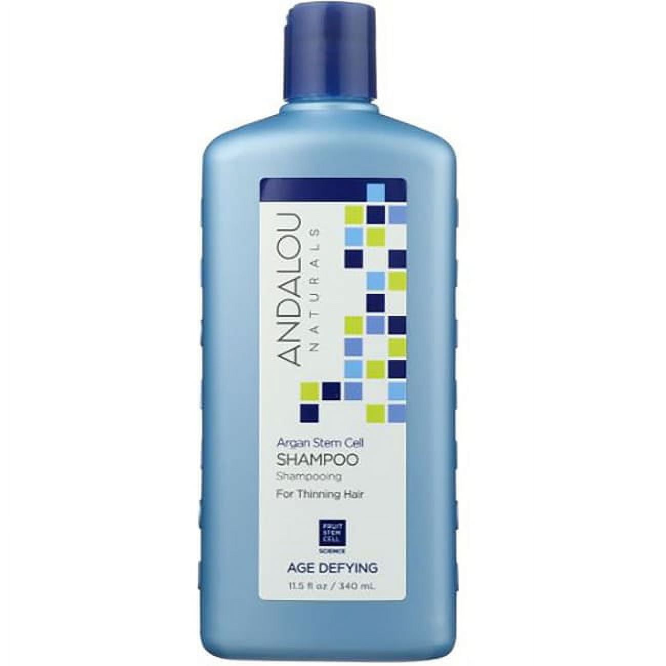 Andalou Naturals Shampoo, Age Defying, For Thinning Hair, Argan Stem Cell, 11.5 fl oz (340 ml