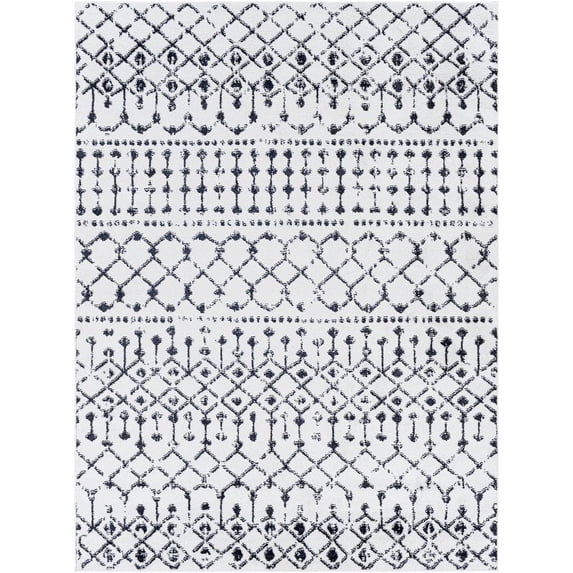 Andalus ADU-2317 7'9" x 9'6" Rug in Black and White
