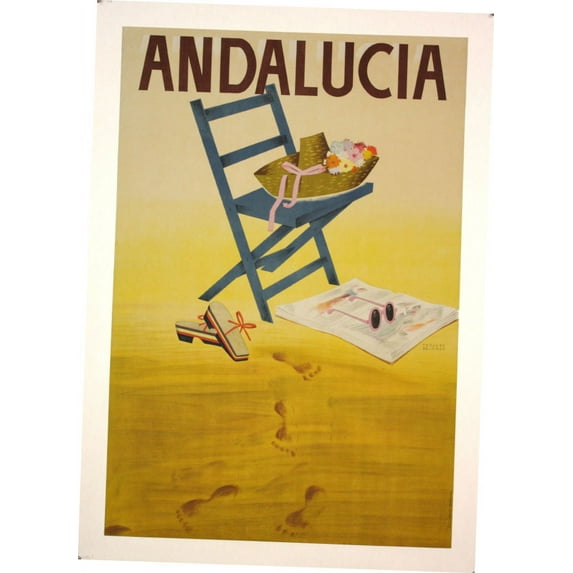 Andalusia Poster Metal Sign 8inx 12in Art Print on Metal 8x12 Multi-Color Square Adults Best Posters