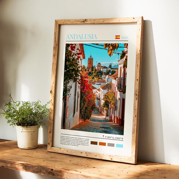 Andalusia Spain Cityscape Travel Wall Art Decor Unframed Paper Print