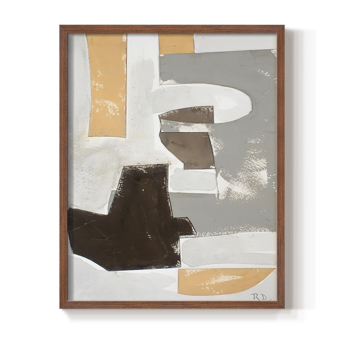 Andalusian Forms III Framed Print in Brown Solid Wood Framed Print No Nail Hanging