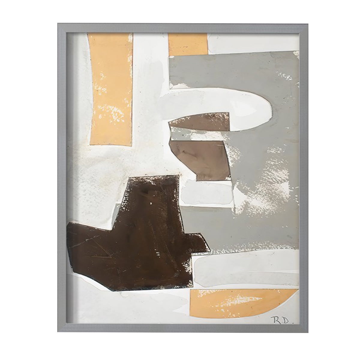 Andalusian Forms III Framed Print in Gray Solid Wood Framed Print No Nail Hanging