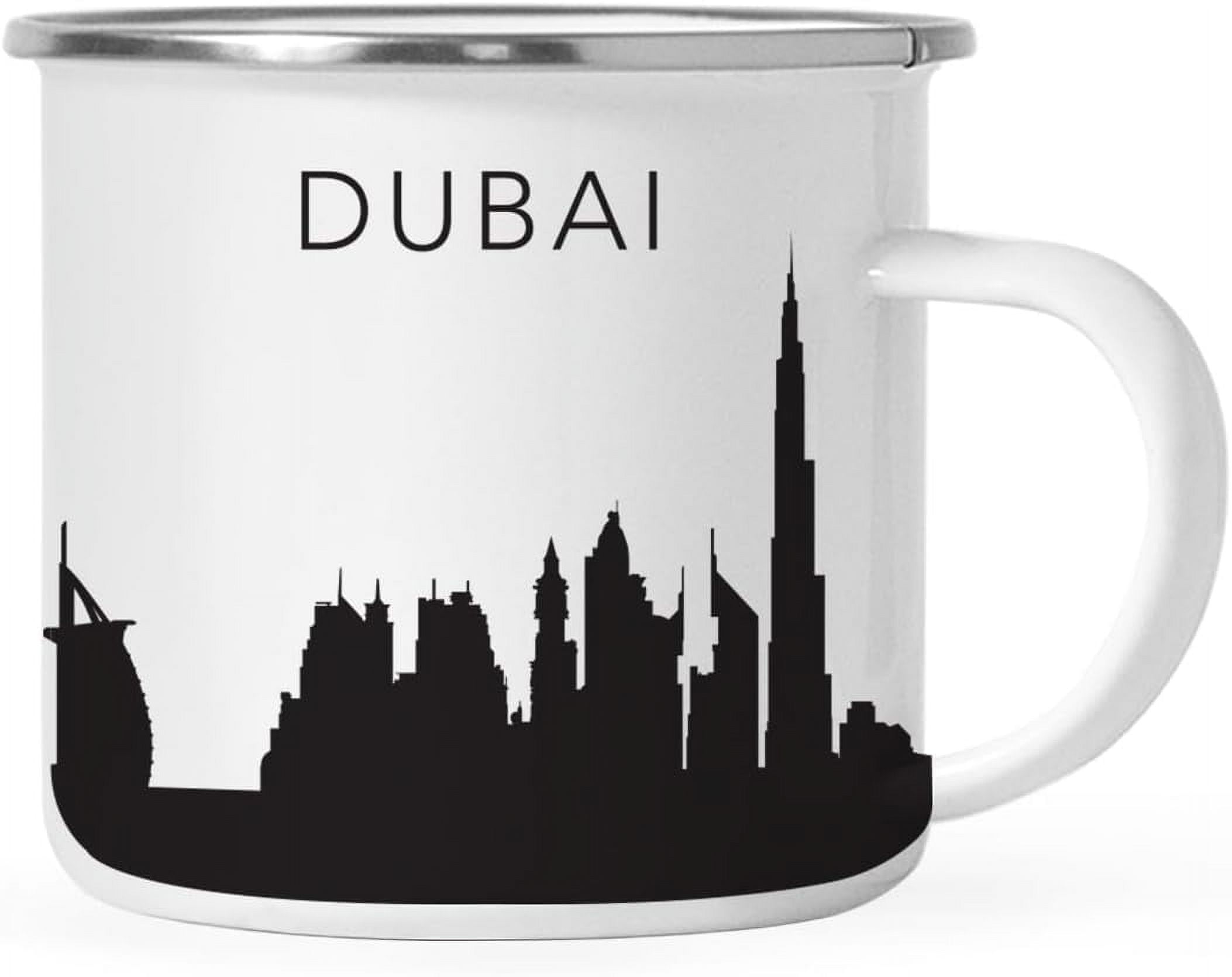 Andaz Press Mr. & Mrs. Stainless Steel Campfire Mug Set - 2-Pack Enamel Cups With Gift Box, Customizable