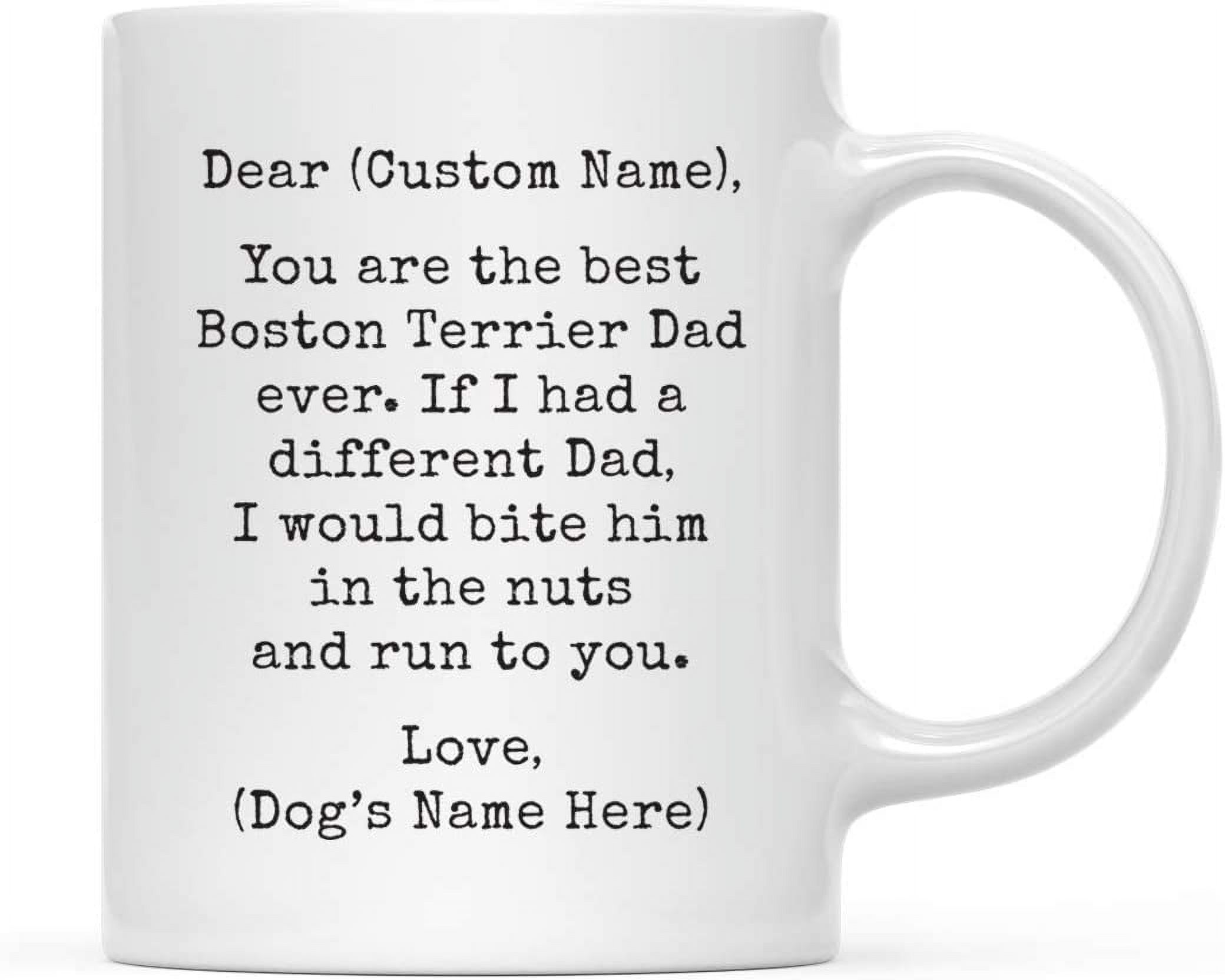 Andaz Press Personalized Funny Dog Dad 11oz. Coffee Mug Gag Gift, Best