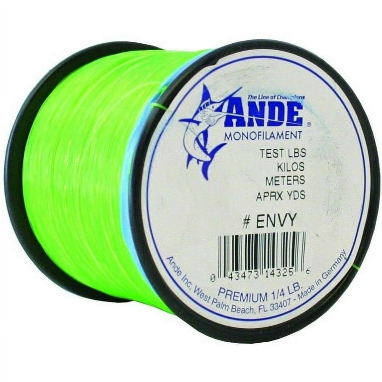 Ande A18-10GE Premium Mono Line 1/8Lb Spool 10 lb 675 Yards Green Hi-Vis 