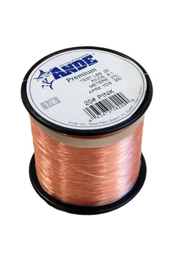 A18-15P Premium Monofilament Fishing Line 1/8Lb Spool 15 lb 375 Yards Pink