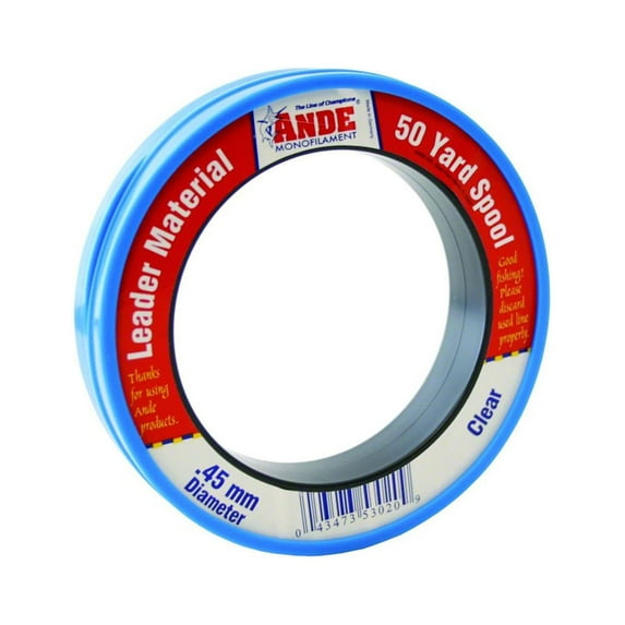 Ande Fishing Line FCW50-150 Clear Fluorocarbon Monofilament Leader 50 Yards 150 lb