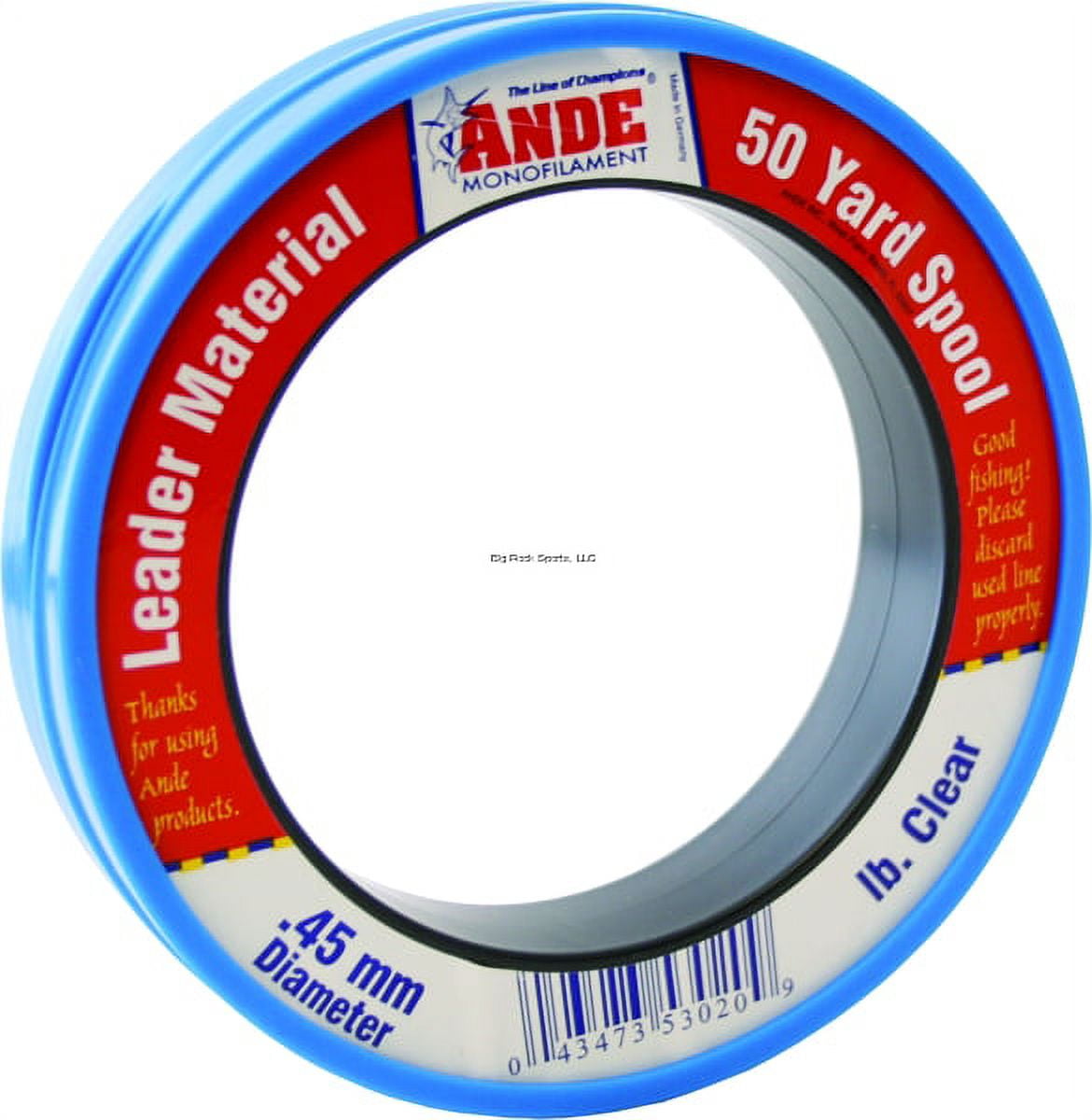 Ande Mono Leader Wrist Spool 60lb 50yd Clear (PCW5060)