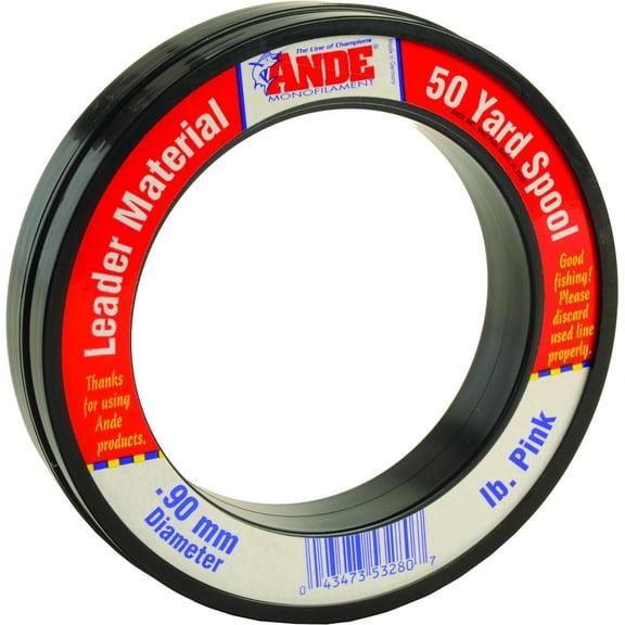 Ande FPW-50-60 Pink Fluorocarbon Leader Wrist Spool 60lb 50yd