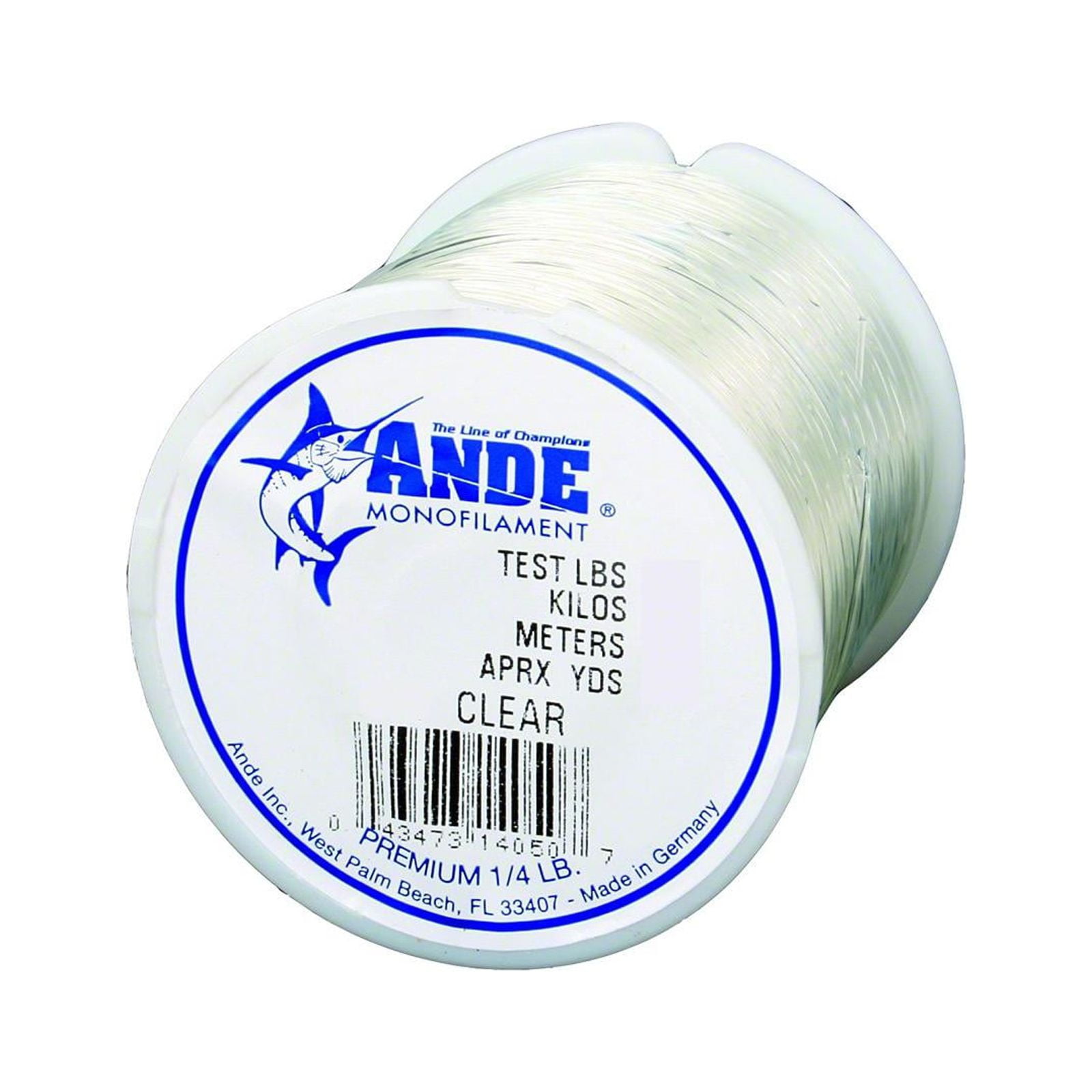 Ande Premium Monofilament 1/4lb Spool 25lb 500yd Clear