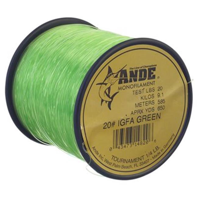 Ande TS00014020 Green Tournament Monofilament Line - 0.25-20 lb ...