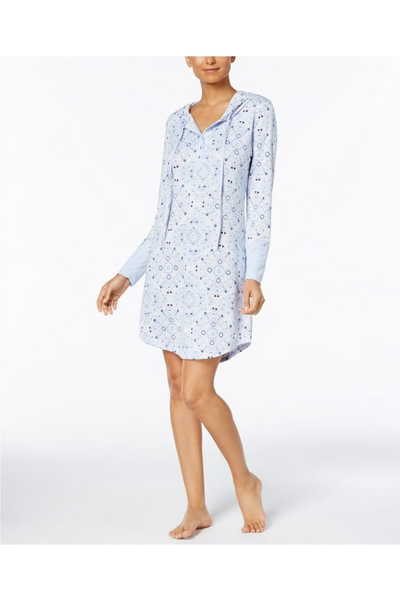 Womens Bandana Hooded Sleepshirt