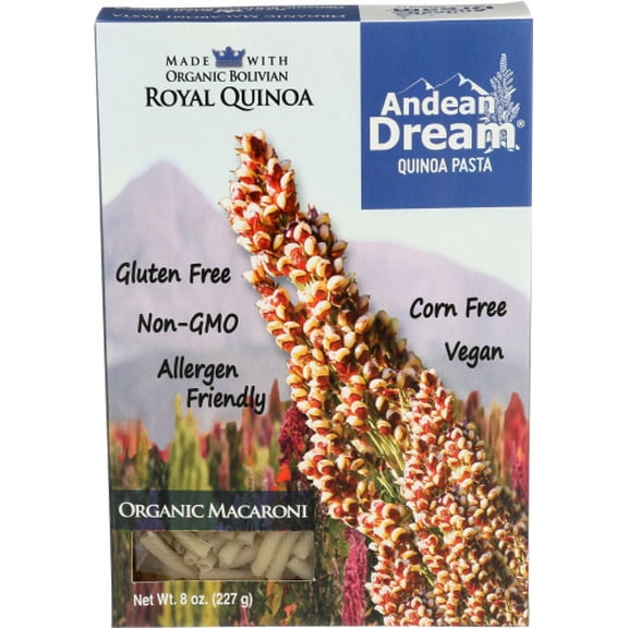 Andean Dream Quinoa Macaroni Pasta 8 oz (Pack of 12)