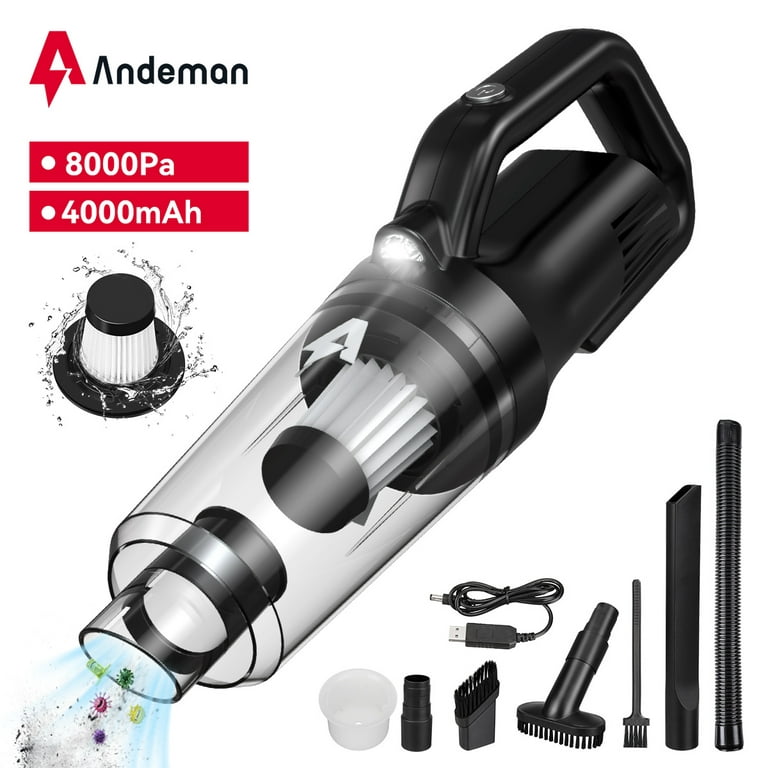 Glossy auto parts handheld Vacuums,car Vacuum Cleaner, 8000PA Strong  Suction, 120W High Power, Wet & Dry Use, Quick Cleaning for  House,Office&Car 