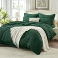 thumbnail image 1 of Andency Full Size Comforter Set Bed in a Bag Dark Green - 7 Pieces Boho Tassel Soft Lightweight Bedding Comforter Sets, All Season Fringe Bed Set with Comforter, Sheets, Pillowcases & Shams, 1 of 8