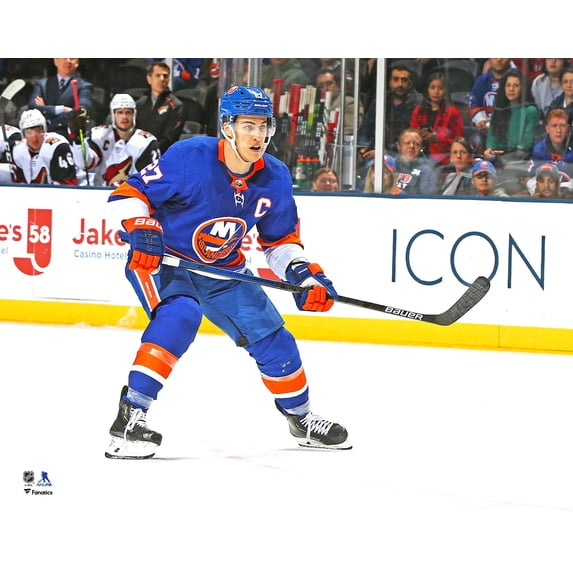 Anders Lee New York Islanders Unsigned Blue Jersey Skating Photograph