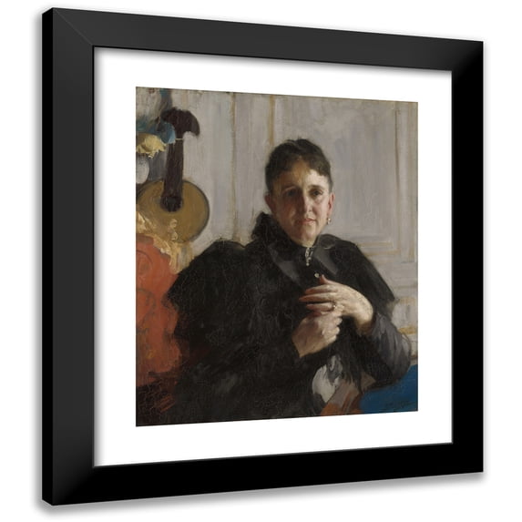 Anders Zorn 15x18 Black Modern Framed Museum Art Print Titled - Mrs. John Crosby Brown (Mary Elizabeth Adams, 1842-1918) (ca. 1900)