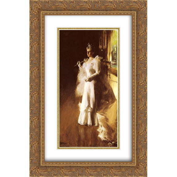 Anders Zorn 2x Matted 16x24 Gold Ornate Framed Art Print 'Mrs. Potter Palmer'