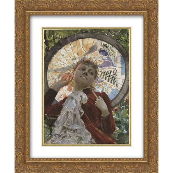 Anders Zorn 2x Matted 20x24 Gold Ornate Framed Art Print 'Castles in the Air'